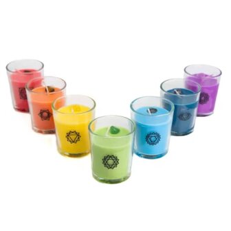 chakra kaarsen geschenkset