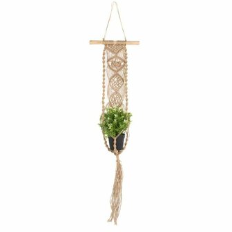 Handgemaakte Macram&eacute; Hanger &ndash; Jute &ndash; Plantenhouder (96 cm)