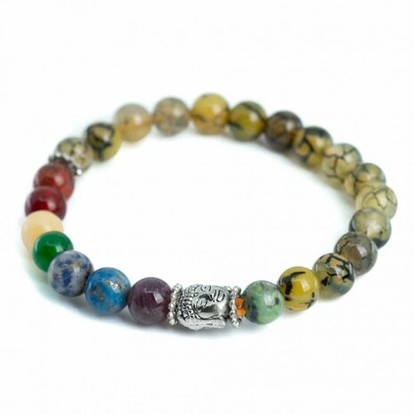 Chakra armband boeddha