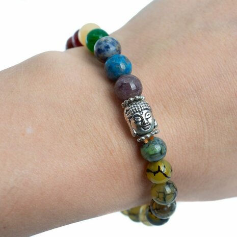 Chakra armband boeddha